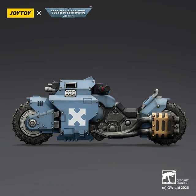 Warhammer 40,000 Raider-pattern Combat Bike Space Wolves with twin-linked bolt rifles 22 cm