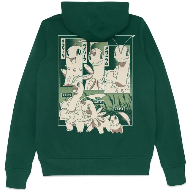 Pokémon Chikorita Evolution Hoodie - Green
