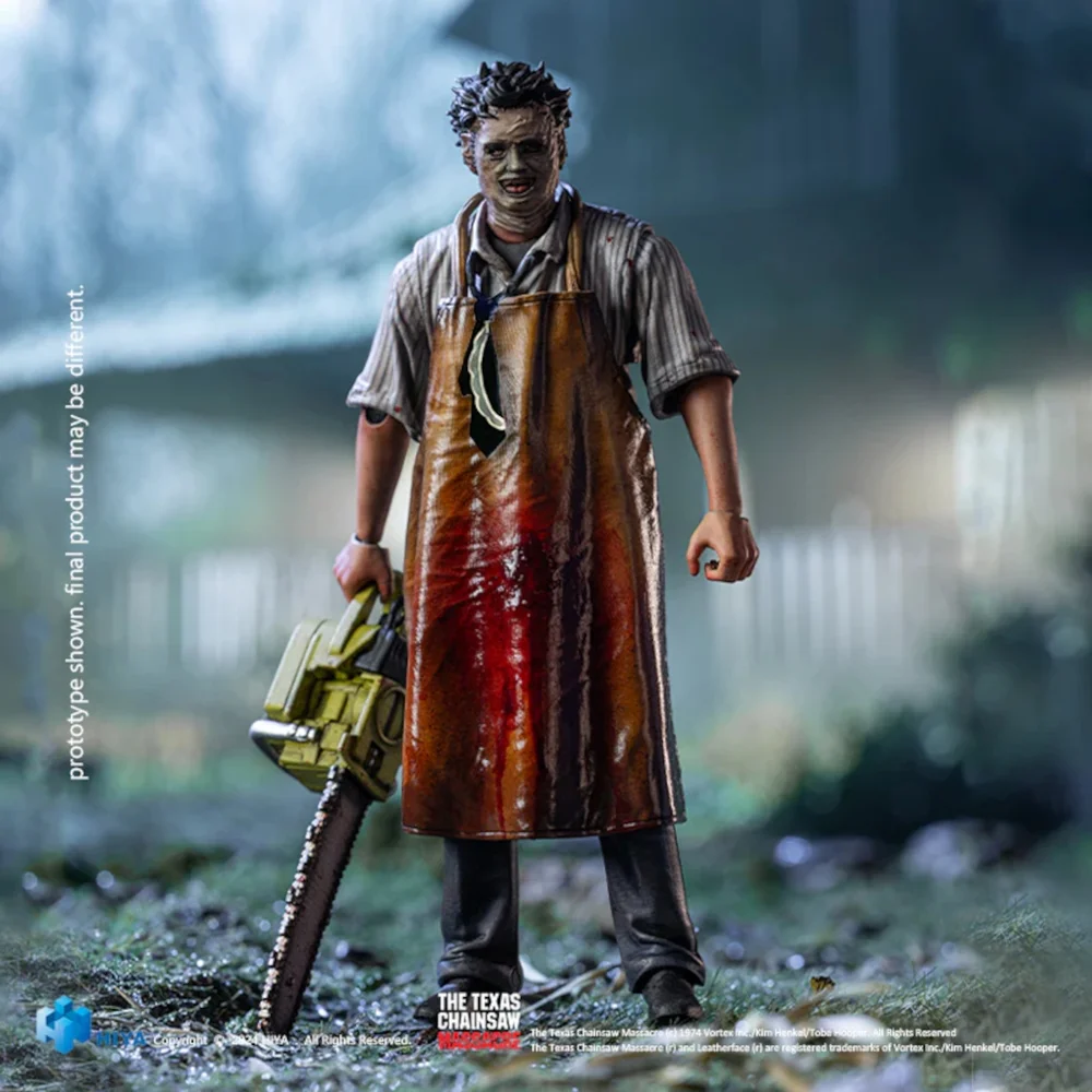 HIYA Toys 1/18 Scale Texas Chainsaw Massacre 1974 Leatherface Killing Mask Figure Afbeelding 1