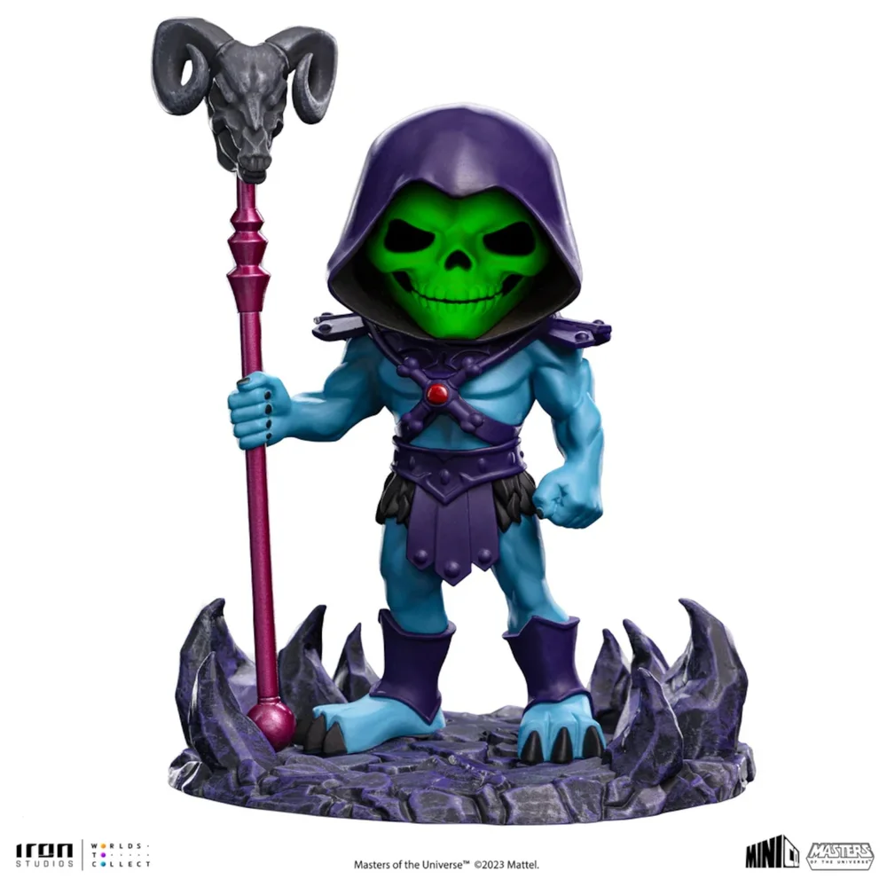Iron Studios Masters of the Universe Skeletor Glow In The Dark (2023 Event Exclusive) Minico Figure Afbeelding 1