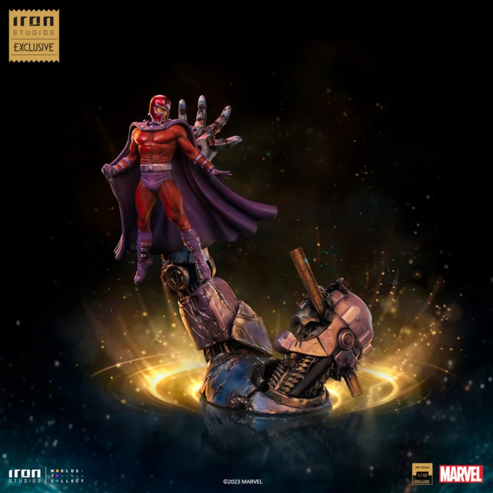 Iron Studios Marvel X-Men Magneto Vs Sentinel Deluxe CCXP23 Art Scale 1/10 Statue Afbeelding 1