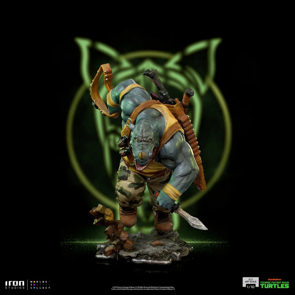 Iron Studios Teenage Mutant Ninja Turtles Rocksteady BDS Art Scale 1/10 Statue Afbeelding 1