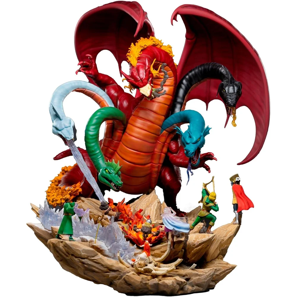 Iron Studios Dungeons and Dragons Tiamat Battle Diorama Demi Art 1/20 Scale Statue Afbeelding 1