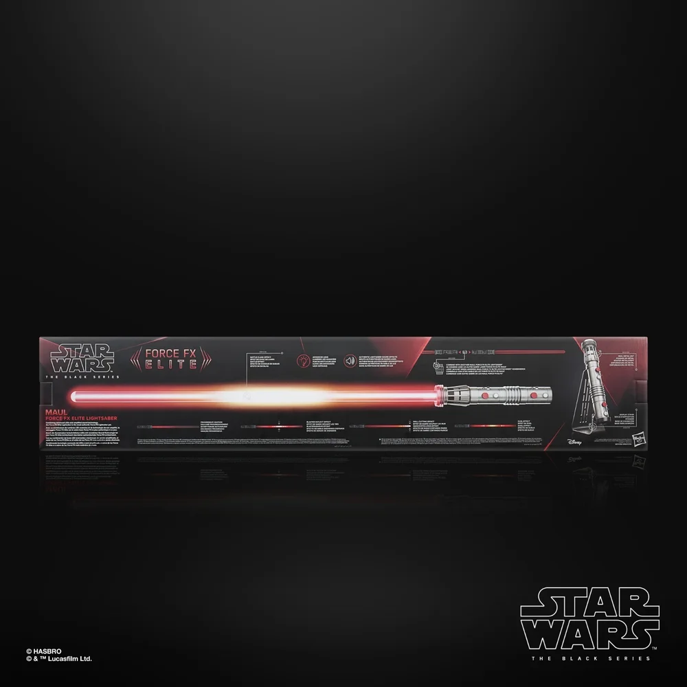 Star Wars The Black Series Force FX Elite Maul Premium Role-play Electronic Lightsaber, Ages 14 and Up Afbeelding 1