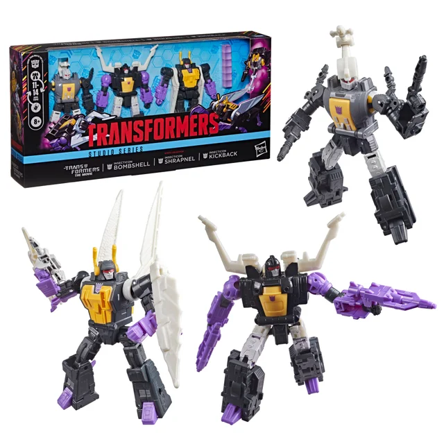Transformers Toys Studio Series Insecticon 3-Pack, 14-cm Robot Action Figures, 8+