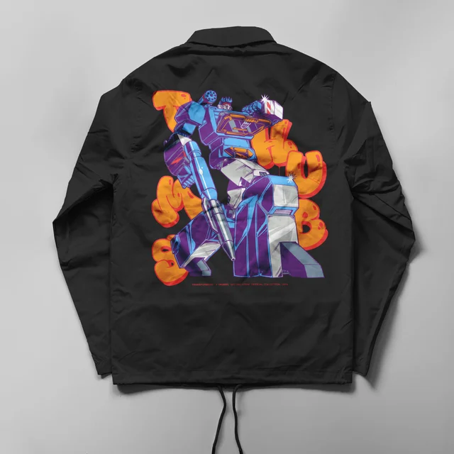 Transformers x THUMBS Soundwave Aerosol Coach Jacket Black