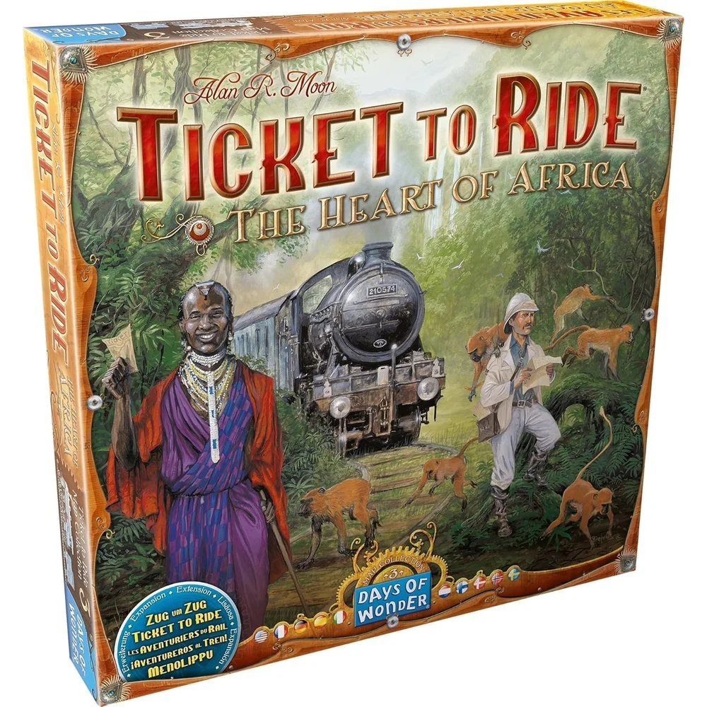 Ticket To Ride Family Board Game Heart of Africa Map Collection Expansion Afbeelding 1