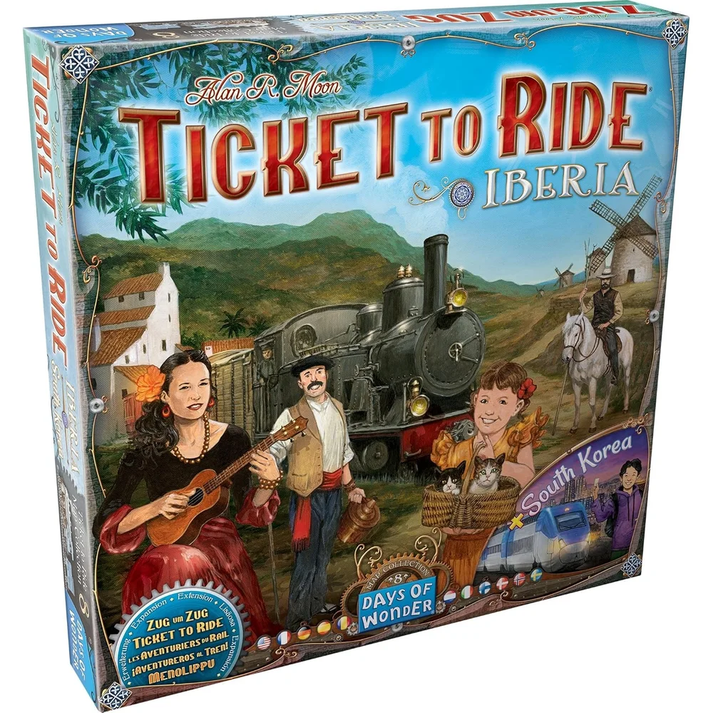 Ticket To Ride Family Board Game Iberica & South Korea Map Collection Expansion Afbeelding 1