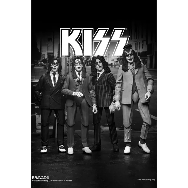 KISS - DRESSED TO KILL ALBUM COVER 7 INCH SCALE ACTION FIGURE 4-PACK
