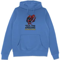 Marvel Comics x Zavvi Exclusive Spiderman Web Head Premium Heavyweight Hoodie - Blue - undefined undefined