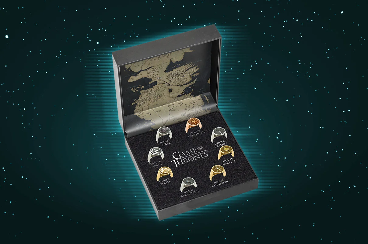 GAME OF THRONES HUIS SIGIL RINGEN SET
