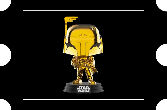 Star Wars Boba Fett Gold Chrome SW19 EXC Pop! Vinyl Figuur