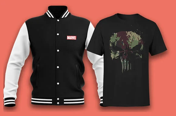 VARSITY JACKET & TEE SLECHTS €27,99!