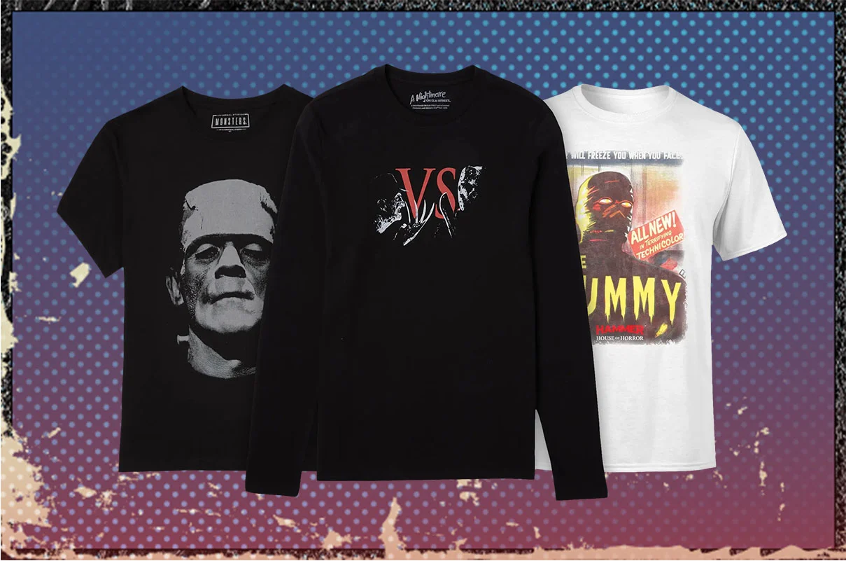 2 FOR £20 + GRATIS LEVERING HORROR TEES