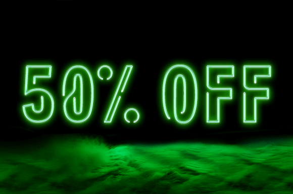 50% KORTING
